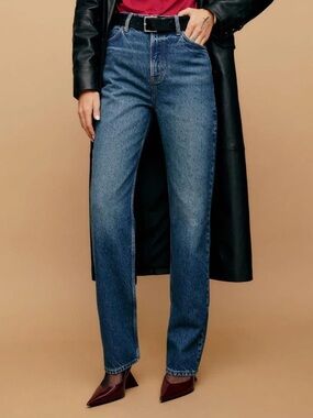 Reformation Abby High Rise Straight Jeans